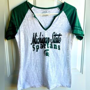 Campus Heritage MSU Michigan State Spartans Short Sleeve Shirt Women’s Medium